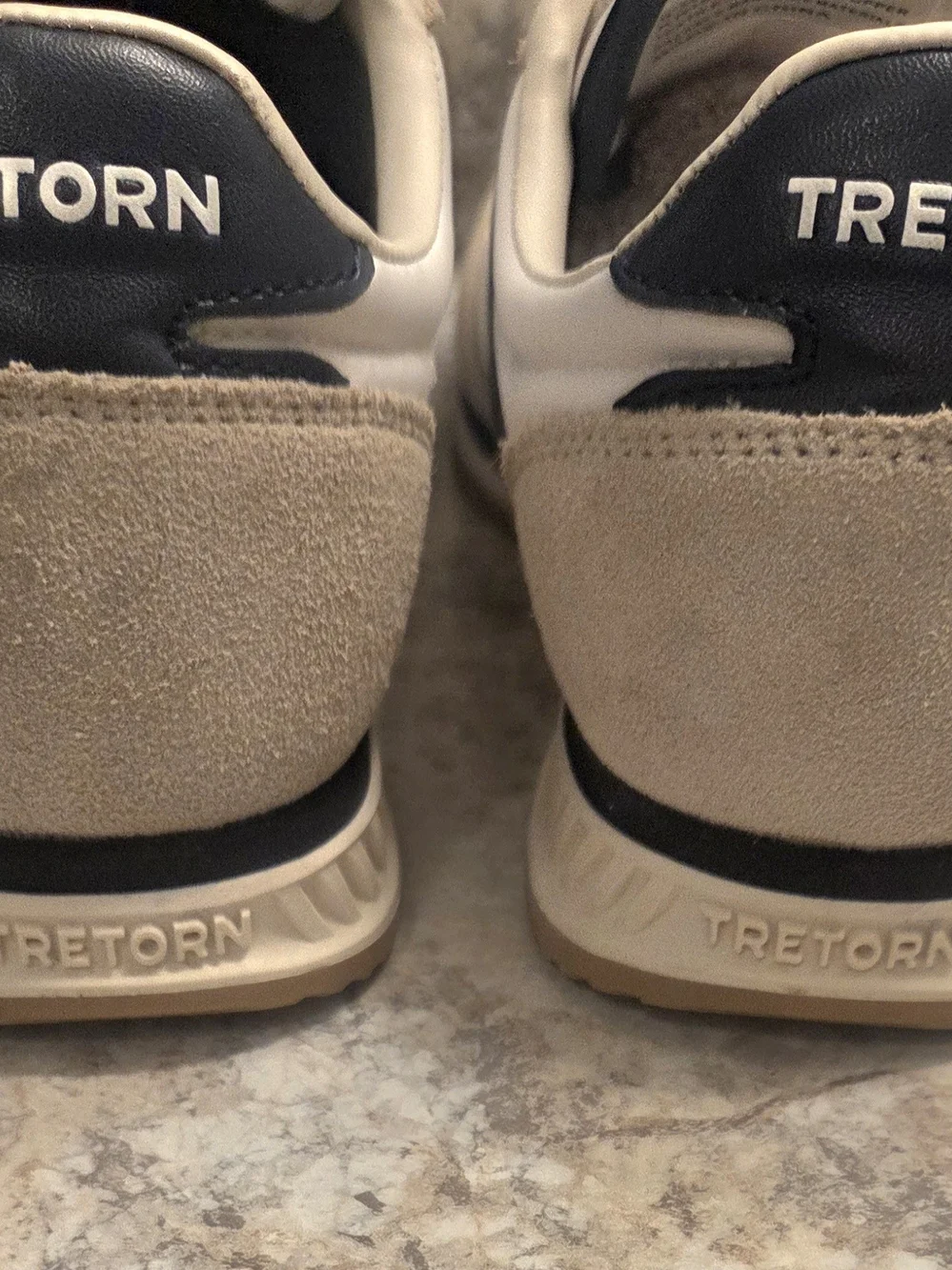 Tretorn Women's Classic Suede Leather Sneakers - White & Beige